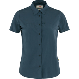 Fjällräven High Coast Lite Shirt SS W Women’s Shirts Blue Main Front 48892