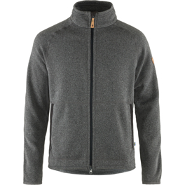 Fjällräven Övik Fleece Zip Sweater M Men’s Fleeces Grey Main Front 30096