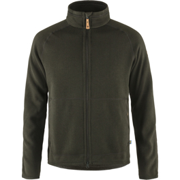Fjällräven Övik Fleece Zip Sweater M Men’s Fleeces Dark green, Green Main Front 30100