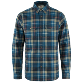Fjällräven Singi Heavy Flannel Shirt M Men’s Shirts Blue Main Front 16220