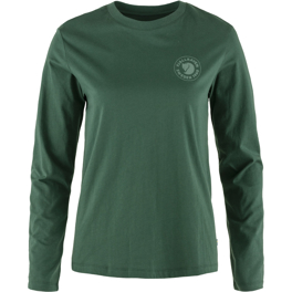Fjällräven 1960 Logo T-shirt LS W Women’s T-shirts & tank tops Green Main Front 65290